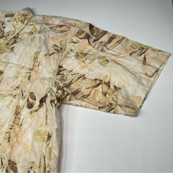 Hawaiian Aloha Shirt Linen Cotton Button Beach Vacation Tropical Summer 5X New - Picture 9 of 13